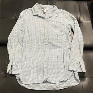 Old Navy Light Blue Checkered Button-Down Shirt